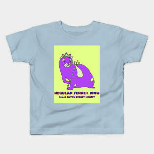 Purple Ferret King Kids T-Shirt